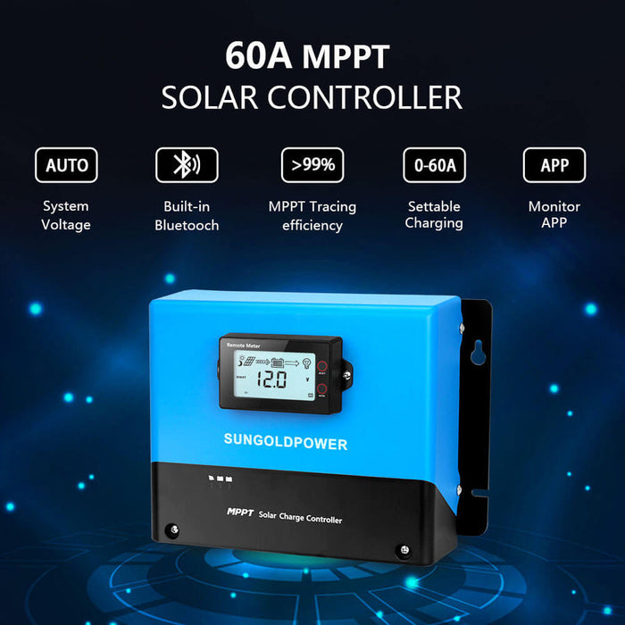 SunGold 60 AMP MPPT Solar Charge Controller