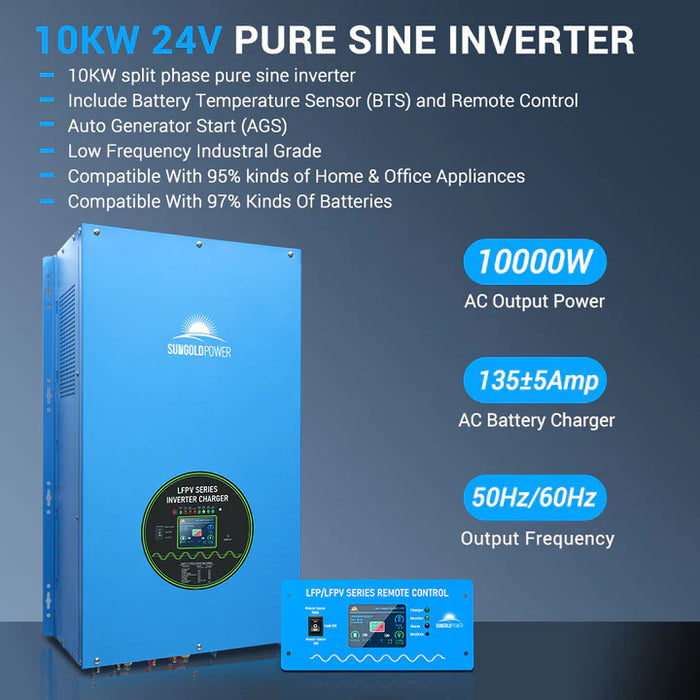 SunGold Power 10kW 24V Split Phase Solar Inverter