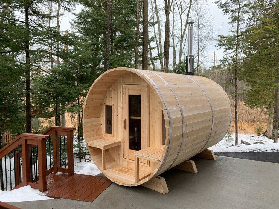 Dundalk Leisurecraft Canadian Timber Tranquility Barrel Sauna | 6 - 8 Persons