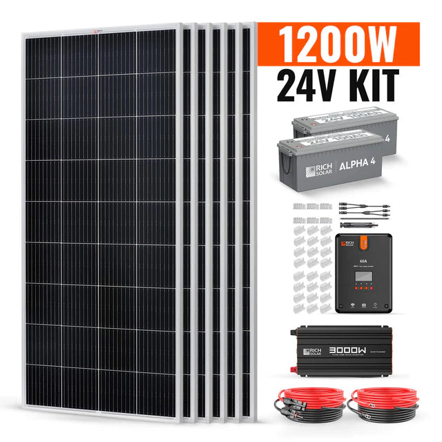 Rich Solar 1200W 24V Complete Solar Kit