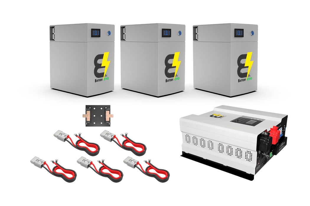 BatteryEVO 12V OWL Max 2 3X Inverter Kit (690Ah - 9 kWh | 3kW Inverter)