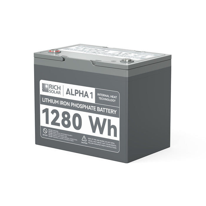 Rich Solar Alpha 1 | 12V 100Ah LiFePO4 Battery