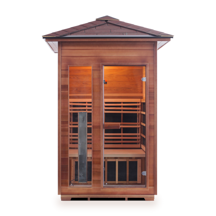 Enlighten InfraNature Original Rustic 2 Full Spectrum Infrared Outdoor Sauna | 2 Persons