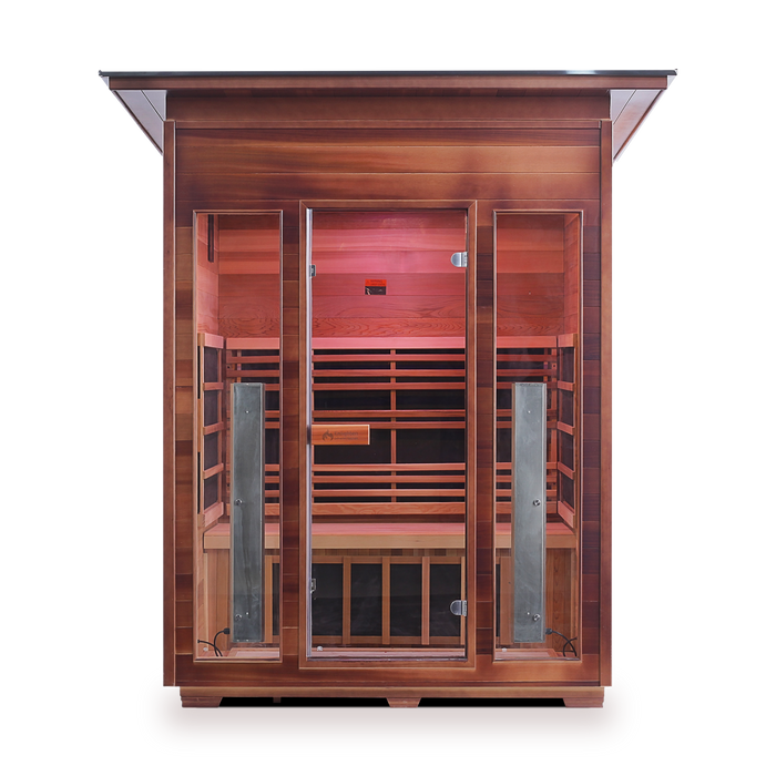 Enlighten InfraNature Original Rustic 3 Full Spectrum Infrared Outdoor Sauna | 3 Persons