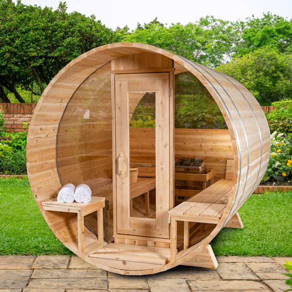 Dundalk Leisurecraft Canadian Timber Serenity MP Barrel Sauna | 4 Persons