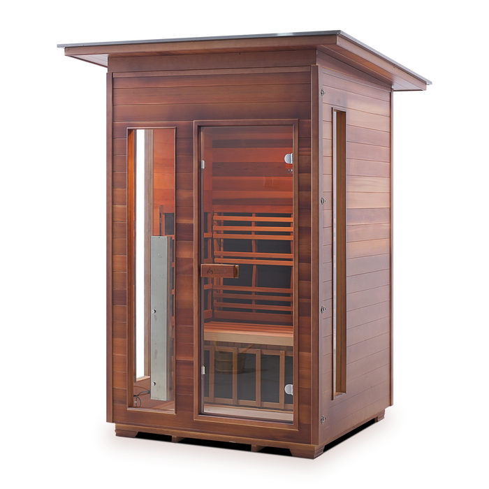 Enlighten InfraNature Original Rustic 2 Full Spectrum Infrared Outdoor Sauna | 2 Persons