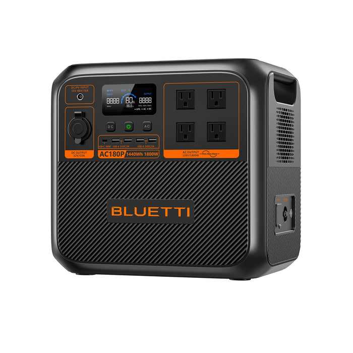 BLUETTI AC180P Power Station Solar Generator + PV200D 200W Solar Panel