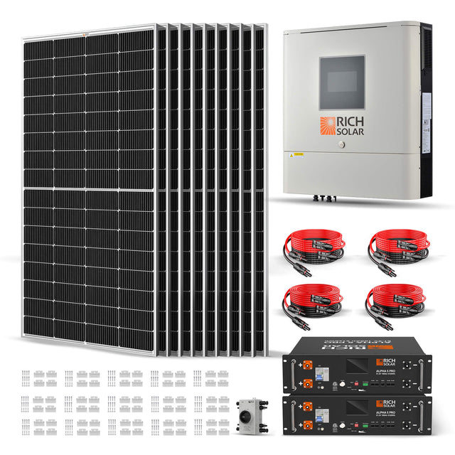 Rich Solar 2500W 48VDC-120VAC Cabin Solar Kit