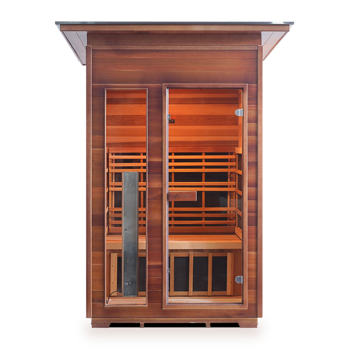 Enlighten InfraNature Original Rustic 2 Full Spectrum Infrared Outdoor Sauna | 2 Persons