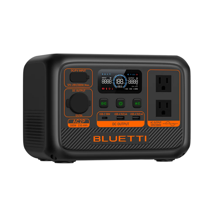 Bluetti AC2P Portable Power Station Solar Generator (300W | 230.4Wh)