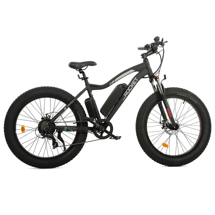 Ecotric Rocket 26" Fat Tire Electric Bike - Matte Black | UL Certified