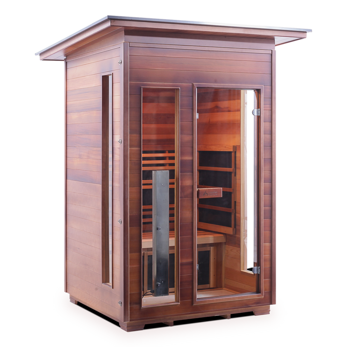 Enlighten InfraNature Original Rustic 2 Full Spectrum Infrared Outdoor Sauna | 2 Persons