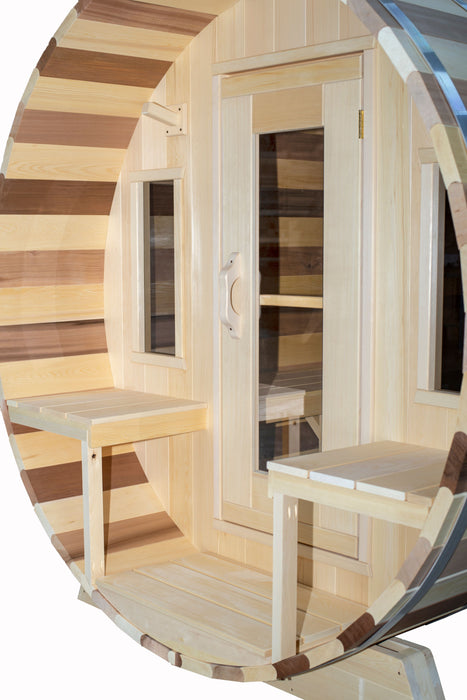 Dundalk Leisurecraft Canadian Timber Tranquility Barrel Sauna | 6 - 8 Persons