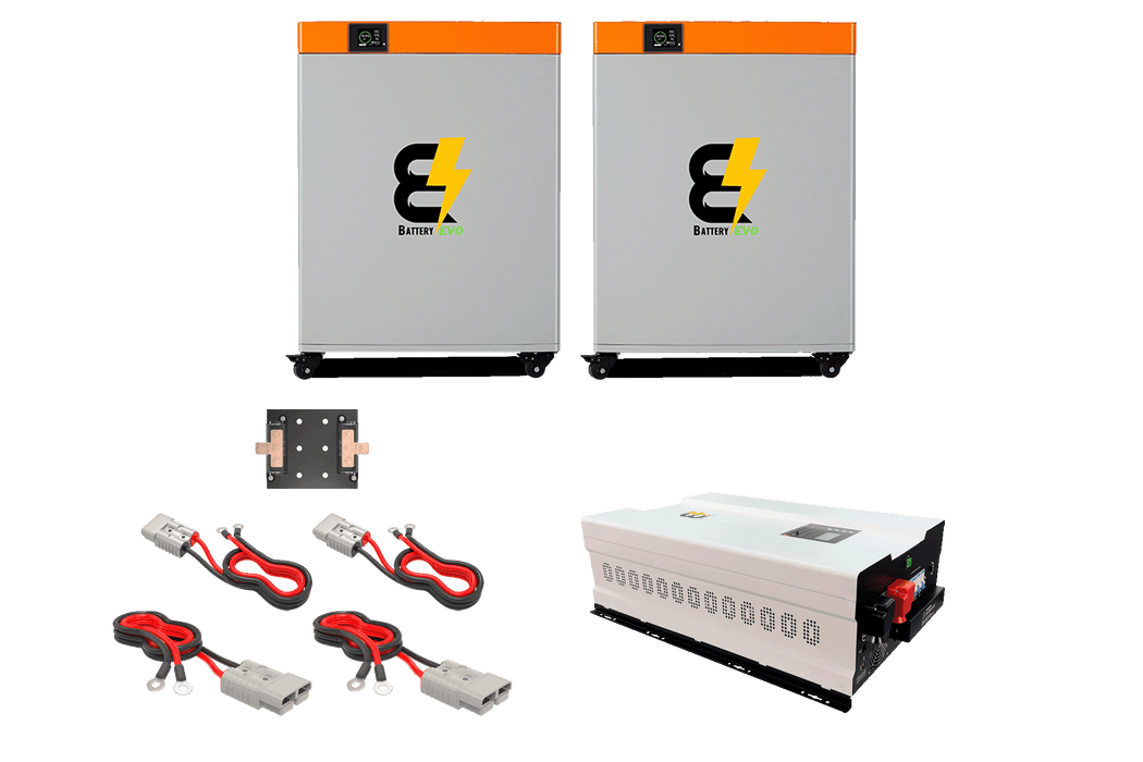 BatteryEVO 48V BIG CONDOR 2x Inverter Kit (644Ah - 33 kWh | 12kW Inverter)