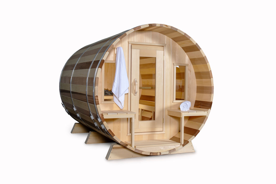 Dundalk Leisurecraft Canadian Timber Tranquility Barrel Sauna | 6 - 8 Persons