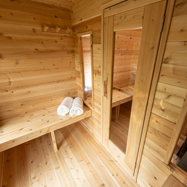 Dundalk Leisurecraft Canadian Timber Georgian Cabin Sauna with Changeroom | 6 Persons