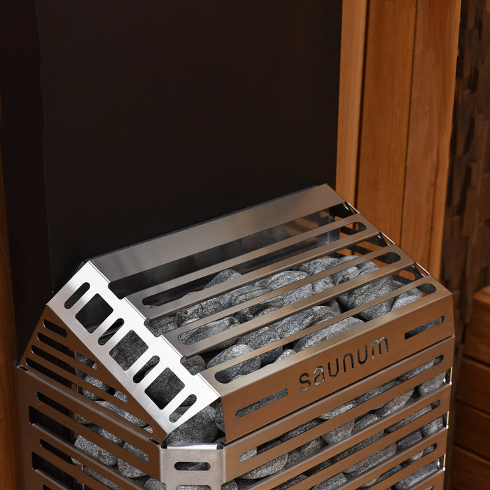 Saunum Air 5 Sauna Heater Air Series, 4.8kW Sauna Heater w/Climate Equalizer, Stainless