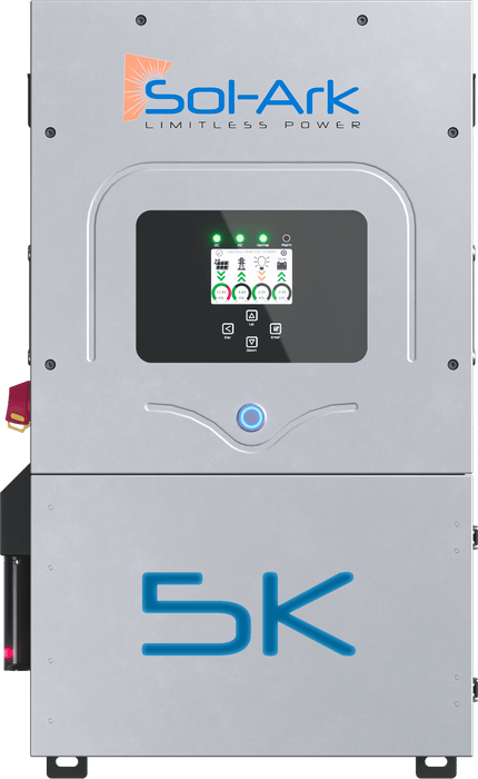 Sol-Ark 5K-2P | 5kW All-in-One Hybrid Inverter | 120/240VAC Split Phase | 48VDC | Indoor/Outdoor | NEMA-3R