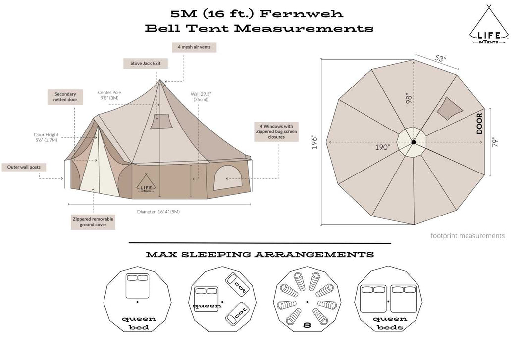 Life InTents 16' (5M) Fernweh™ Bell Tent