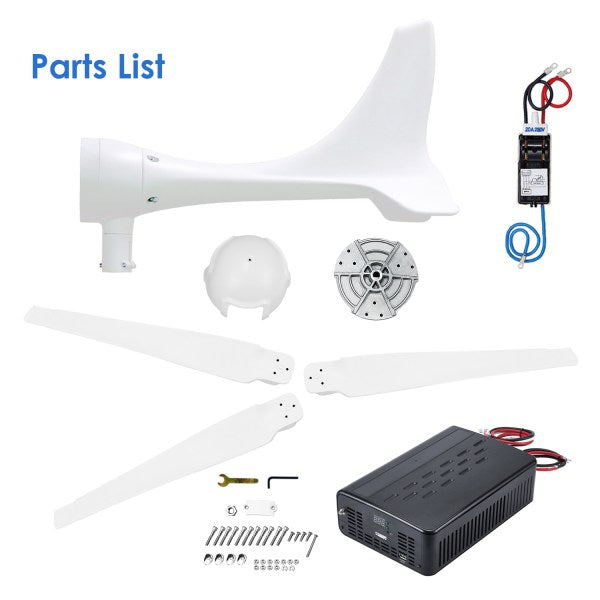 Automaxx Windmill 600W Home Wind Turbine Generator Kit Bundle Set