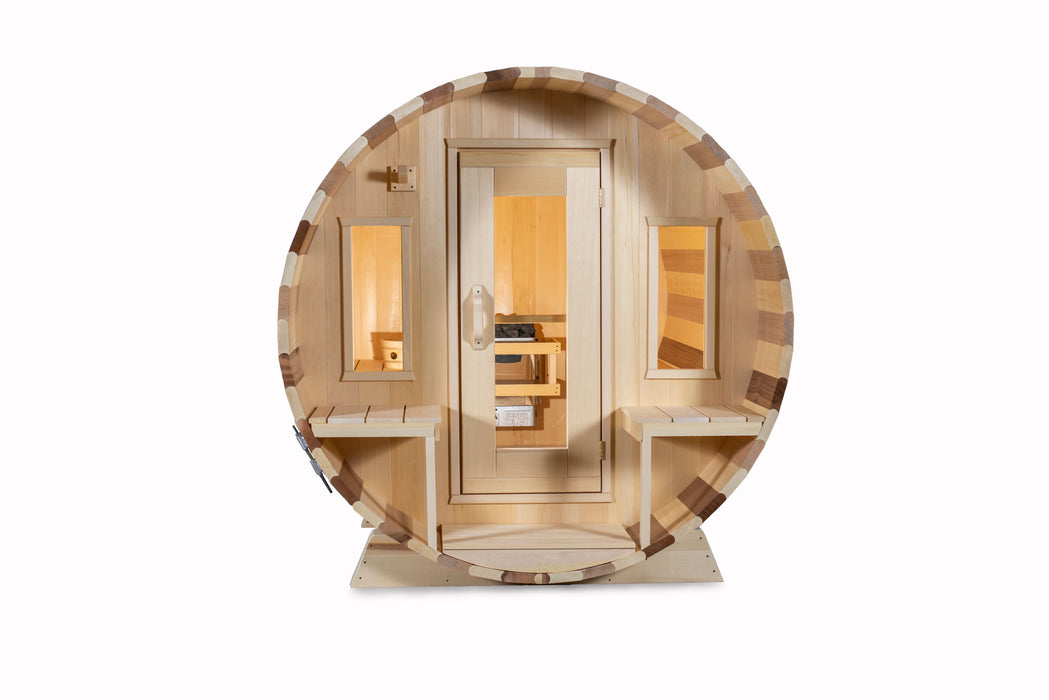 Dundalk Leisurecraft Canadian Timber Tranquility Barrel Sauna | 6 - 8 Persons