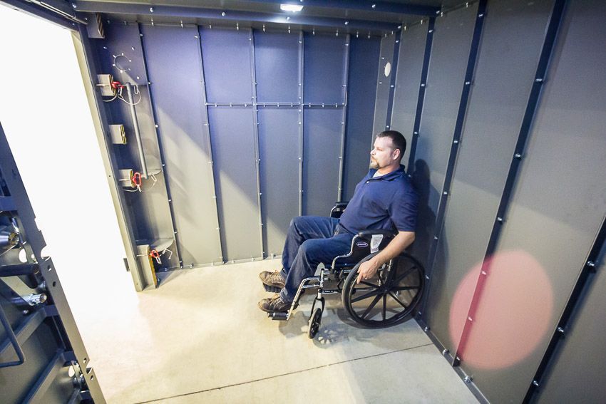 Swisher ESP Safety Shelter- Wheelchair accessible - 20 Person Private / 12 Person Business