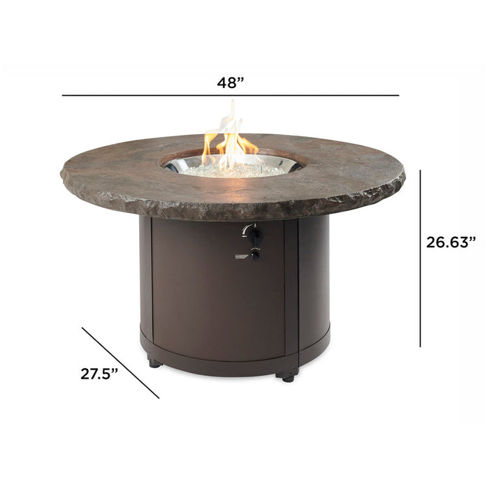 Outdoor Greatroom Beacon Round 48" Gas Fire Pit Table