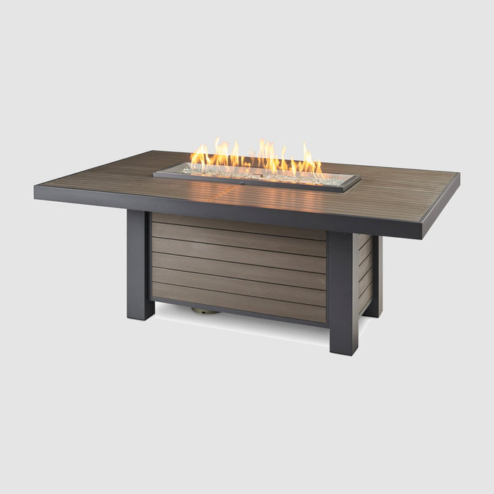 Outdoor Greatroom Kenwood Linear Dining Height Gas 80" Fire Pit Table