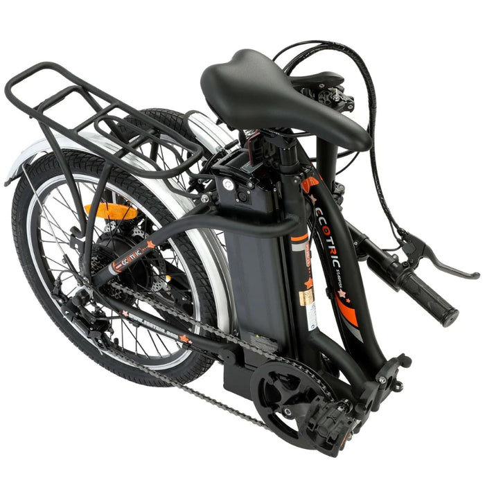 Ecotric Starfish Portable and Folding Electric Bike - Matte Black | UL Certified