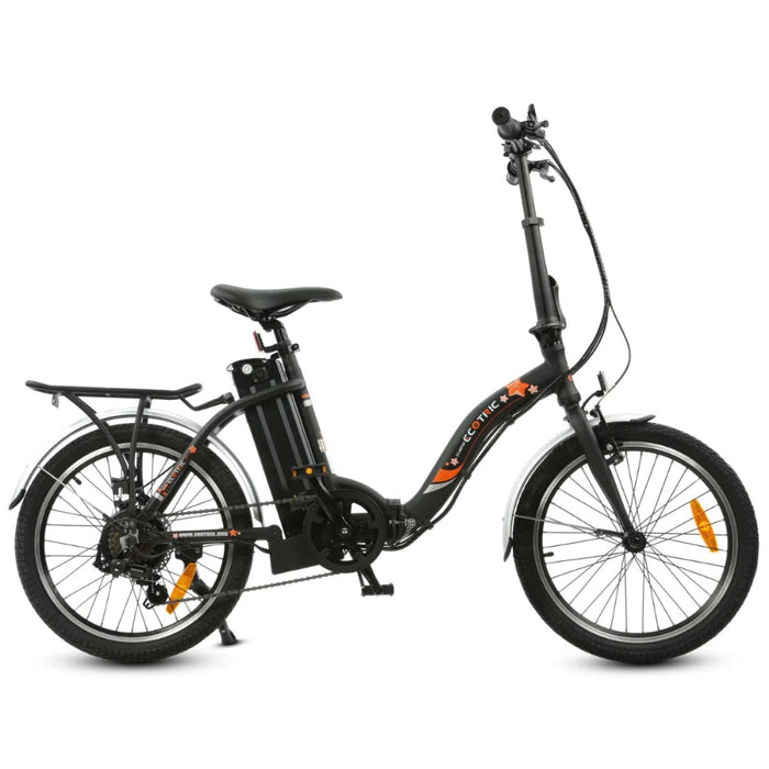 Ecotric Starfish Portable and Folding Electric Bike - Matte Black | UL Certified