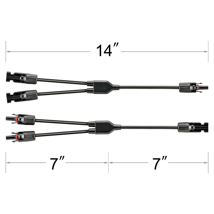 Rich Solar Y Branch Parallel Adapters 2 to 1