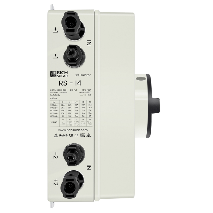 Rich Solar Solar PV DC Quick Disconnect Switch 1500V 55 Amps