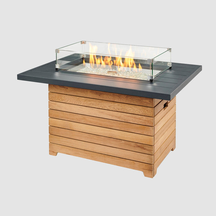 Outdoor Greatroom Darien Rectangular Gas 44" Fire Pit Table