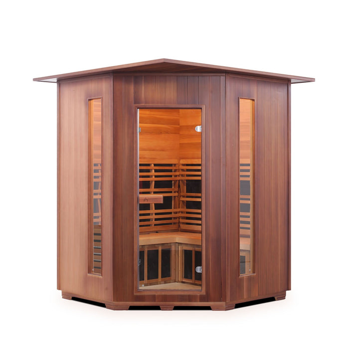 Enlighten InfraNature Duet Diamond 4C Hybrid Infrared/Traditional Indoor Sauna | 4 Persons