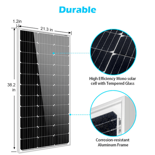 Dimensions of the solar panel