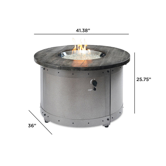 Outdoor Greatroom Edison Round Gas Fire Pit Table