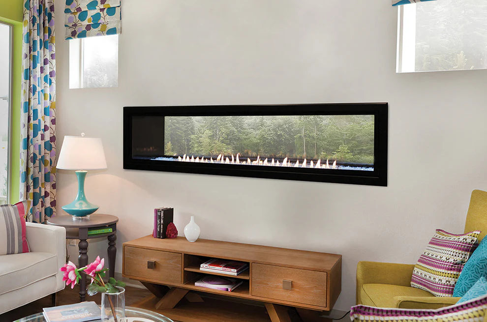 American Hearth Boulevard 60" Vent Free See-Through Linear Fireplace