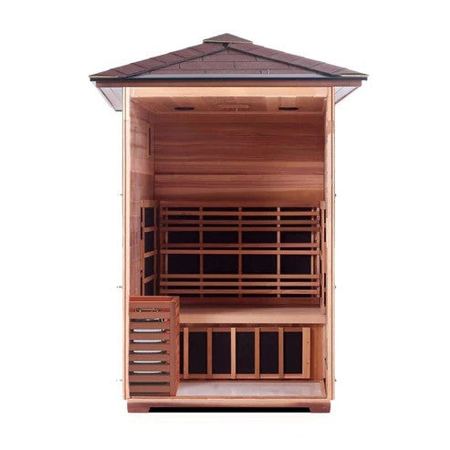 Enlighten InfraNature Duet Sapphire 2 Hybrid Infrared/Traditional Outdoor Sauna | 2 Persons