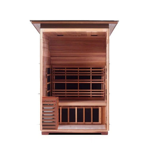 Enlighten InfraNature Duet Sapphire 2 Hybrid Infrared/Traditional Outdoor Sauna | 2 Persons