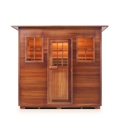 Enlighten InfraNature Duet Sapphire 5 Hybrid Infrared/Traditional Outdoor Sauna | 5 Persons