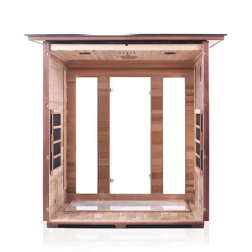 Enlighten InfraNature Original Rustic 4 Full Spectrum Infrared Outdoor Sauna | 4 Persons