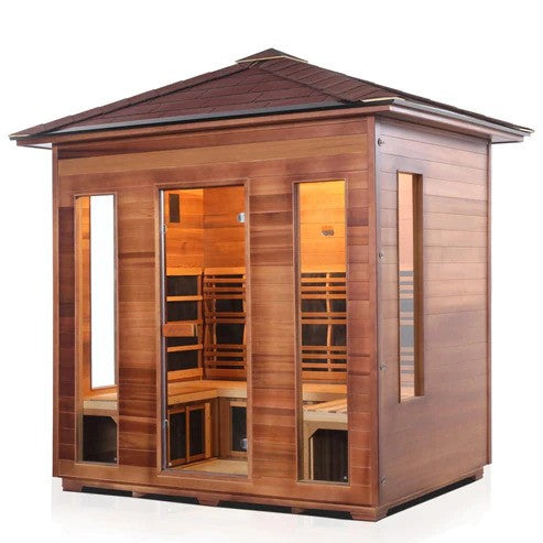 Enlighten InfraNature Original Rustic Full Spectrum Infrared Outdoor Sauna | 5 Persons