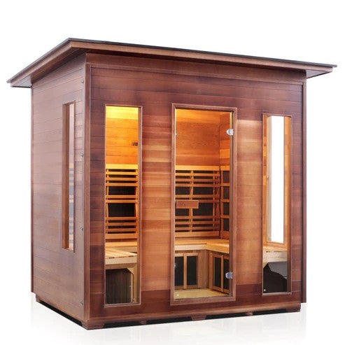 Enlighten InfraNature Original Rustic Full Spectrum Infrared Outdoor Sauna | 5 Persons