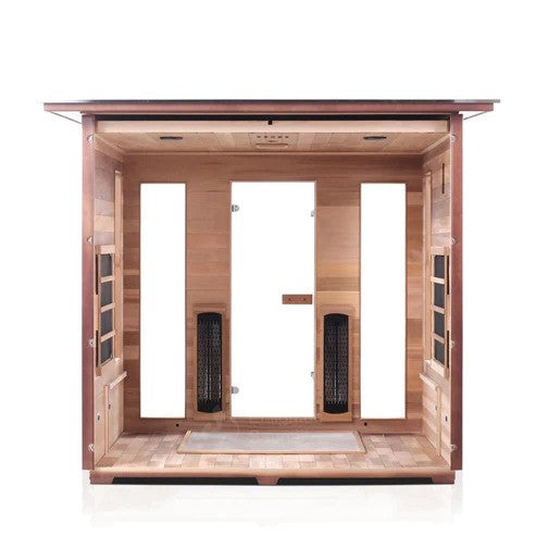 Enlighten InfraNature Original Rustic Full Spectrum Infrared Outdoor Sauna | 5 Persons