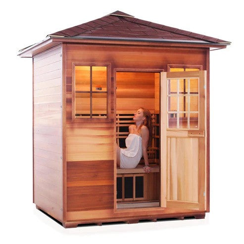 Enlighten InfraNature Original Sierra 4 Full Spectrum Infrared Outdoor Sauna | 4 Persons