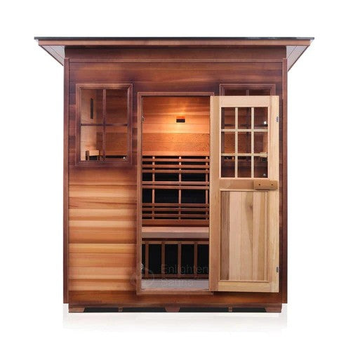 Enlighten InfraNature Original Sierra 4 Full Spectrum Infrared Outdoor Sauna | 4 Persons