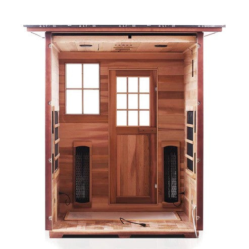 Enlighten InfraNature Original Sierra 4 Full Spectrum Infrared Outdoor Sauna | 4 Persons