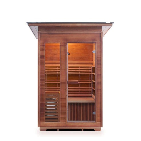 Enlighten SaunaTerra SunRise 2 Dry Traditional Outdoor Sauna | 2 Persons