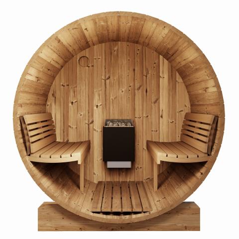 SaunaLife Model E7 Barrel Sauna | 4 Persons