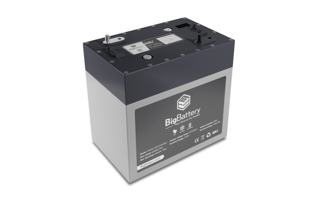 BigBattery 24V EAGLE 2 (No Comm) – LiFePO4 – 64Ah – 1.63kWh